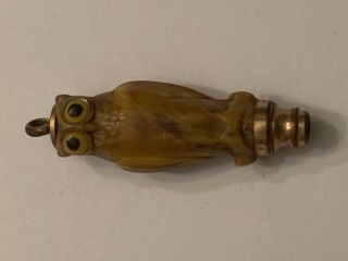 VERY RARE 1885 CELLULOID FIGURAL OWL MAGIC Mechanical PENCIL ANTIQUE VICTORIAN 7