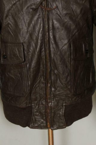 Vtg STAR SPORTSWEAR 1975 G - 1 US NAVY Goatskin Leather Flight Jacket 40/42 6