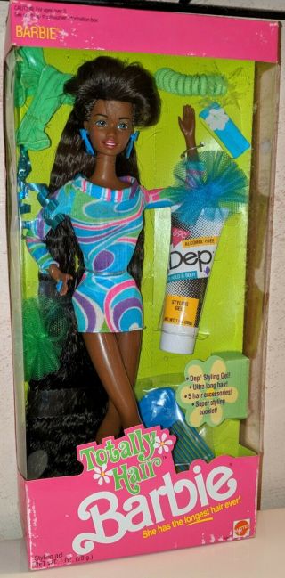 Vintage 1991 Totally Hair Barbie Doll Aa African American/black 5948