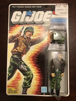 1986 Gi Joe Action Figure Hawk Moc,  Afa Worthy,  Arah,  Vintage,  Wow