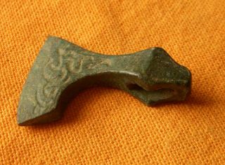 A142.  Slavic Style Bronze Axe Amulet/ Pendant