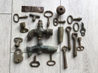 Metal Detecting Finds (barrel Taps And Keys)