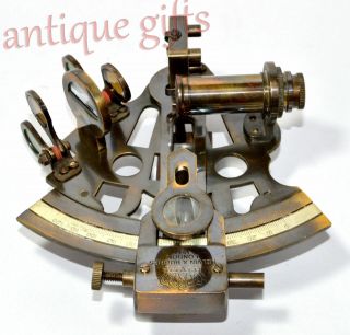 5 " Kelvin Hughes Antique Marine Sextant Solid Brass Astrolabe Nautical Sextant