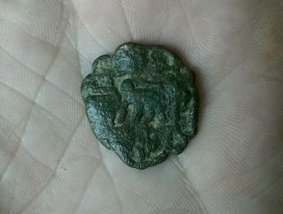 Metal Detecting Find Medieval Horse Pendant Heraldry Lion Or Leopard
