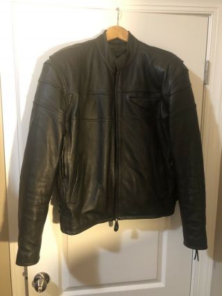 Harley Davidson Leather Riding Jacket Vented Removable Liner Xl Competition Ii