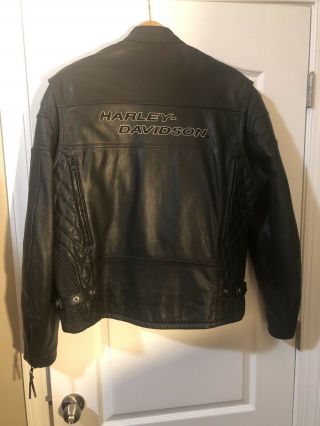 HARLEY DAVIDSON Leather Riding Jacket VENTED REMOVABLE LINER XL Competition II 2