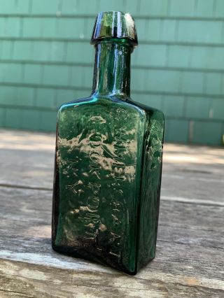 Open Pontil C.  W.  Merchant Lockport N.  Y.  Antique Medicine Bottle - A Beauty