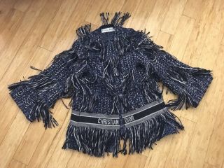 Christian Dior Tweed Fringe Jacket Size 6/ Medium - Extremely Rare -