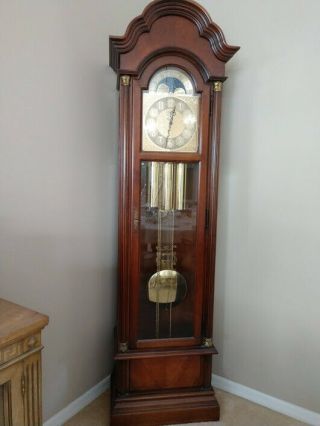 Howard Miller Antique Three Chime Weighted Grandfather Clock,  Model 610 - 292