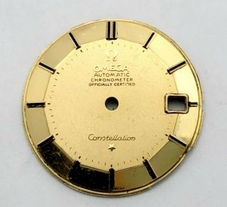 Vintage Dial Omega Watch Constellation Pie Pan Automatic 18k Gold To Restore