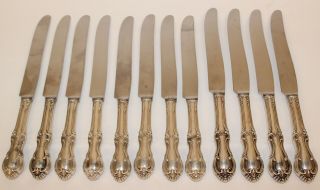 12 International Joan Of Arc Sterling Handle Dinner Knives