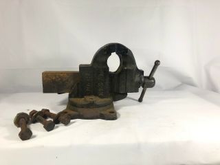 Charles Chas Parker 973 Vise 3 Inch Jaws Opens Fully Vtg Vice Iron 6 Inch