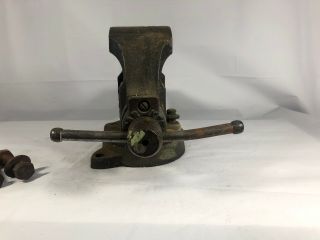Charles Chas Parker 973 Vise 3 Inch Jaws opens FULLY VTG vice Iron 6 Inch 5