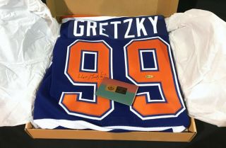 Wayne Gretzky Signed Jersey Upper Deck Auto Autograph Uda Oilers W/ Box Rare