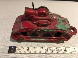Antique Arcade Patriotic Wwi Cast Iron Toy Tank