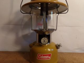GOLD bond YELLOW Coleman Lantern 1970 ' s Rare Vintage Lamp 2