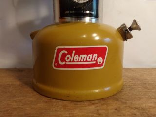 GOLD bond YELLOW Coleman Lantern 1970 ' s Rare Vintage Lamp 3