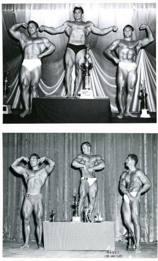 Vintage 1950s Bruce Of La 2 Each Photographs Nude Men Muscle Bodybuilder Flexing