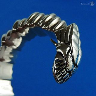 Vintage Sterling Silver Alien / Serpent Bracelet Marked 925 Late 20th Century