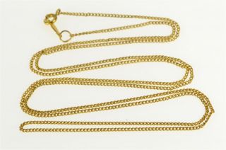 14k 1.  2mm Long Classic Curb Link Chain Necklace 27.  75 " Yellow Gold 47