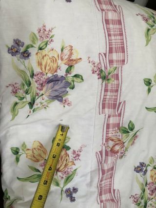 VTG Mario Buatta Pamela English Country Floral Reversible Comforter Full / Queen 5
