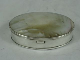 Solid Silver & Mother Of Pearl George Iii Snuff Box,  C1770,  47gm
