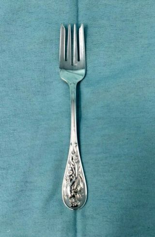 Tiffany & Co Sterling Silver Audubon Salad Fork.  No Monogram.  6.  50 "