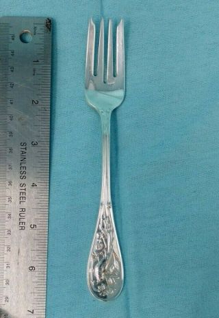 TIFFANY & CO Sterling Silver Audubon Salad Fork.  No Monogram.  6.  50 