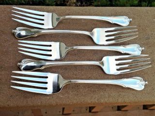 Wallace Grand Colonial Salad Dessert Forks Set Of 5 No Monogram