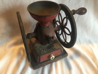 Antique Enterprise No.  2 Small Coffee Grinder Mill Paint