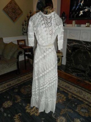 Antique Vintage Edwardian White Tea/wedding Dress