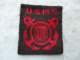 Wwii Us Merchant Marine Patch Enlisted Sailor Usms Blue Jumper Insignia Ww2