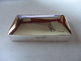Sterling Silver Pill Box Solid 925 Silver Very Large Rectangle Shape Hallmarked