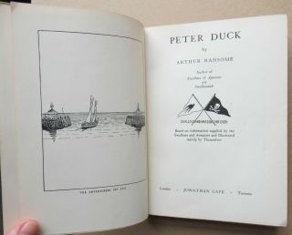 Arthur Ransome - Peter Duck - rare 1932 UK 1st/1st HB DJ - Swallows & Amazons 9