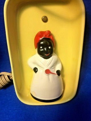 Rare Vintage BLACK AMERICANA Wall Lamps Aunt Jemima Could be McCoy 7