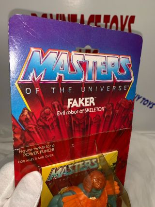 Vintage Masters Of The Universe Faker Carded 8 - Back 1987 He Man Motu 11