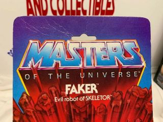 Vintage Masters Of The Universe Faker Carded 8 - Back 1987 He Man Motu 2