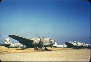 Japanese Aircraft Ki - 48 Lily Nat Chinese Af Nanking 1945 1 Color Slide No Photo