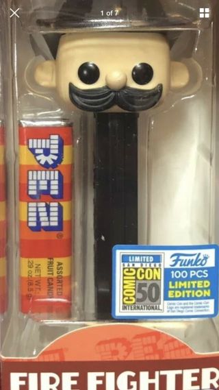 In Hand Sdcc2019 Funko Fire Fighter Ultra Rare Pez Only 100 Gift By Brian