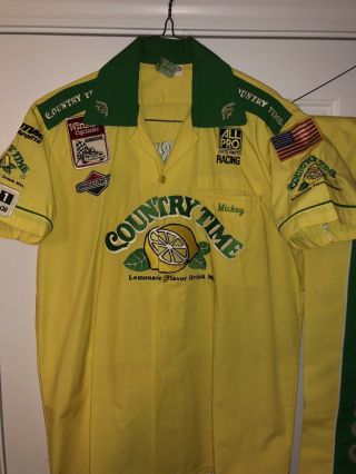 Vintage NASCAR Crew Uniform/Jacket Country Time Lemonade Waltrip Pontiac Bahari 7