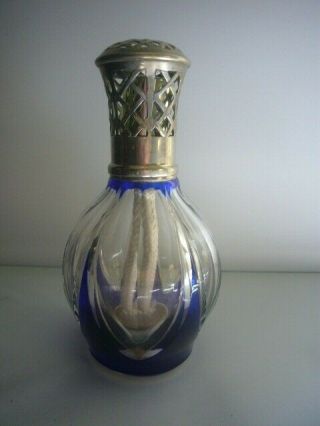 ANTIQUE LAMPE BERGER PARIS MADE IN FRANCE RARE CRYSTAL ST LOUIS BLUE 1930 - 1939 2
