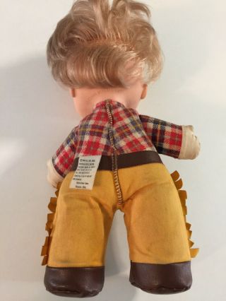 Vintage Cowboy Doll Mattel “Bucky” Musical Toy Squeeze Love Notes 1974 5