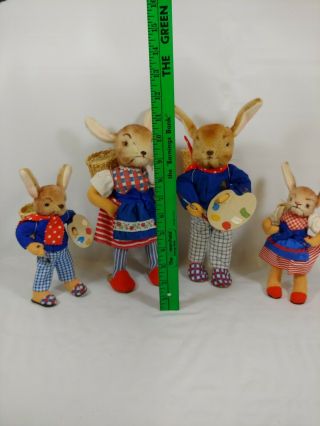 Vintage KERSA Bunny Easter Rabbit Family - Germany - Mohair / Felt Dolls - Steiff 2