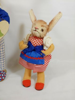 Vintage KERSA Bunny Easter Rabbit Family - Germany - Mohair / Felt Dolls - Steiff 3