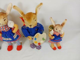 Vintage KERSA Bunny Easter Rabbit Family - Germany - Mohair / Felt Dolls - Steiff 8