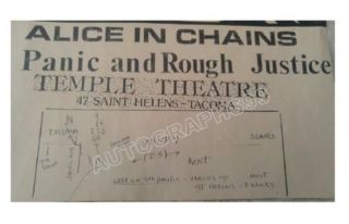 Alice In Chains concert flyer 1989 very Rare poster flyer ticket 3