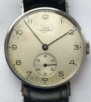 Vintage 1940 Wwii Tavannes Wrist Watch Cal 576 Ref 7535