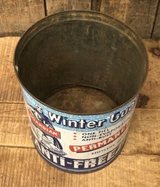 RARE Vintage WINTER GUARD Guardian Anti Freeze 1 Gallon Not Oil Can Sign 7