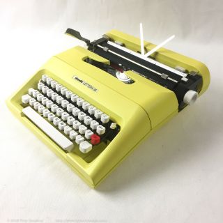 Yellow Olivetti Lettera 35 Vintage Typewriter 2