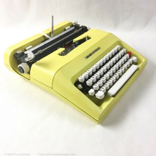 Yellow Olivetti Lettera 35 Vintage Typewriter 3